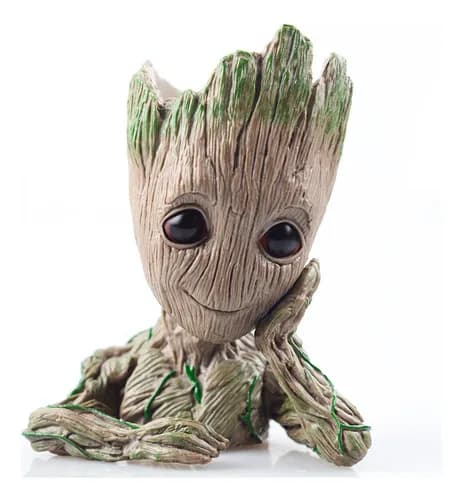 Groot Boneco Porta Canetas Vaso De Flor Guardiões Da Galaxia