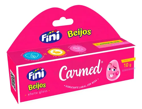 Hidratante labial Carmed Fini Beijos com cor 10g