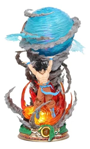 Action Figure Goku Genkidama Dragon Ball Z com Led 22cm PVC