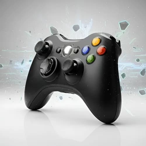 Controle Para Xbox 360 Sem Fio Preto Divino Controlador De Jogos Joystick