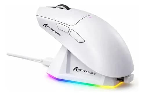Mouse Gamer Attack Shark X11 22.000 DPI Ultraleve 63g Bluetooth 2.4GHz USB-C Branco