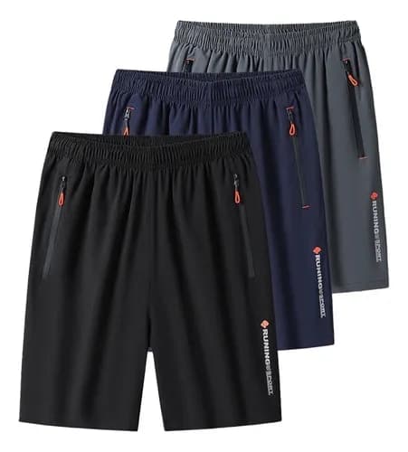 Kit 3 Bermudas Dry Fit De Alto Padrão Para Academia