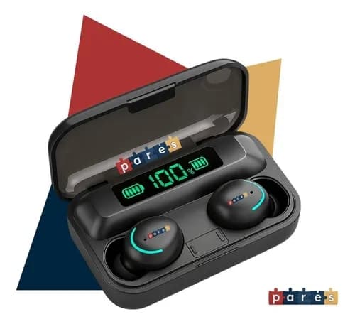 Fone De Ouvido Sem Fio Bluetooth F9-5 Pares Som Imersivo Powerbank Moderno Bateria Longa Duração Academia Compativel Com Todos Celulares