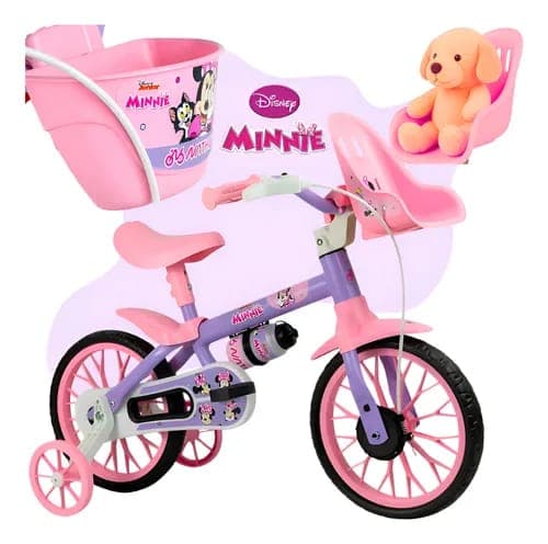 Bicicleta Infantil Menina 2 Anos 3 4 Anos Aro 12 Disney
