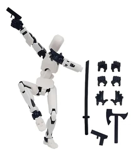 Boneco Articulado Dummy 13 - Boneco Multi Várias Posições Branco/preto