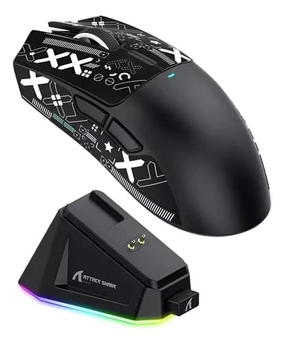 Mouse Gamer Attack Shark X11 - Preto Preto