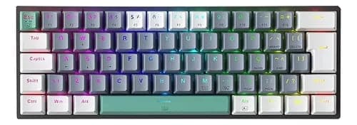 Teclado Gamer Mecanico Machenike K500-b61 60% Abnt2 Rgb Cinza Português Brasil