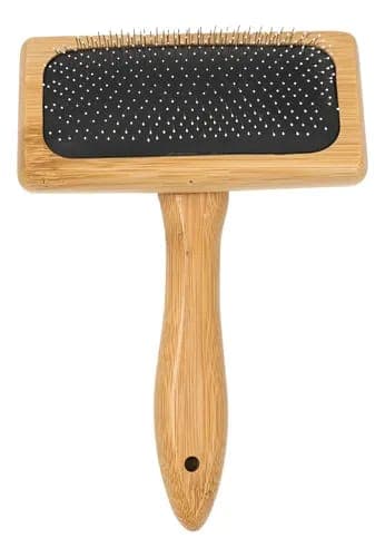 Escova Rasqueadeira Oikos Animal Bambu Para Cachorro Tamanho P Nude