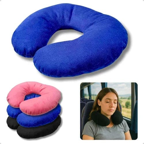 Travesseiro Pescoço Almofada Viagem Descanço Encosto Macio