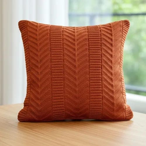 Capa De Almofada Decorativa Tricô 45x45 Boho Luxo Sofá Cama