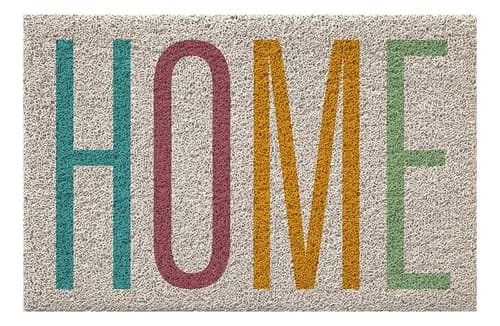 Capacho De Porta Vinílico Estampado Home 60X40Cm - Uzoo