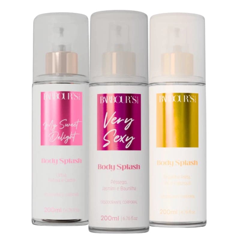 Kit 3 Body Splash Delight Very Sexy Living Grace Barbours